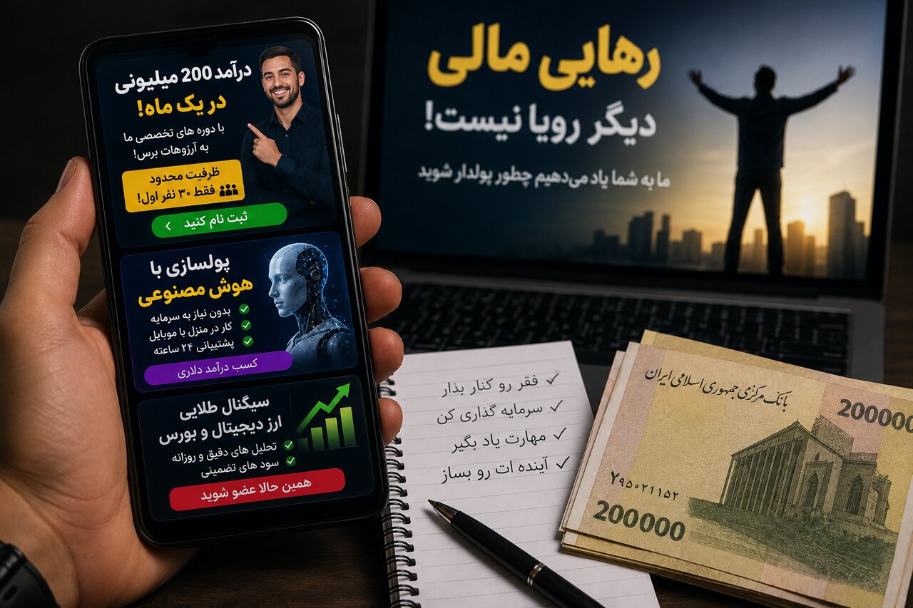 پشت پرده بازار «پولسازی فوری»؛ چگونه از ترس مردم میلیاردها تومان درآمد کسب میکنند؟