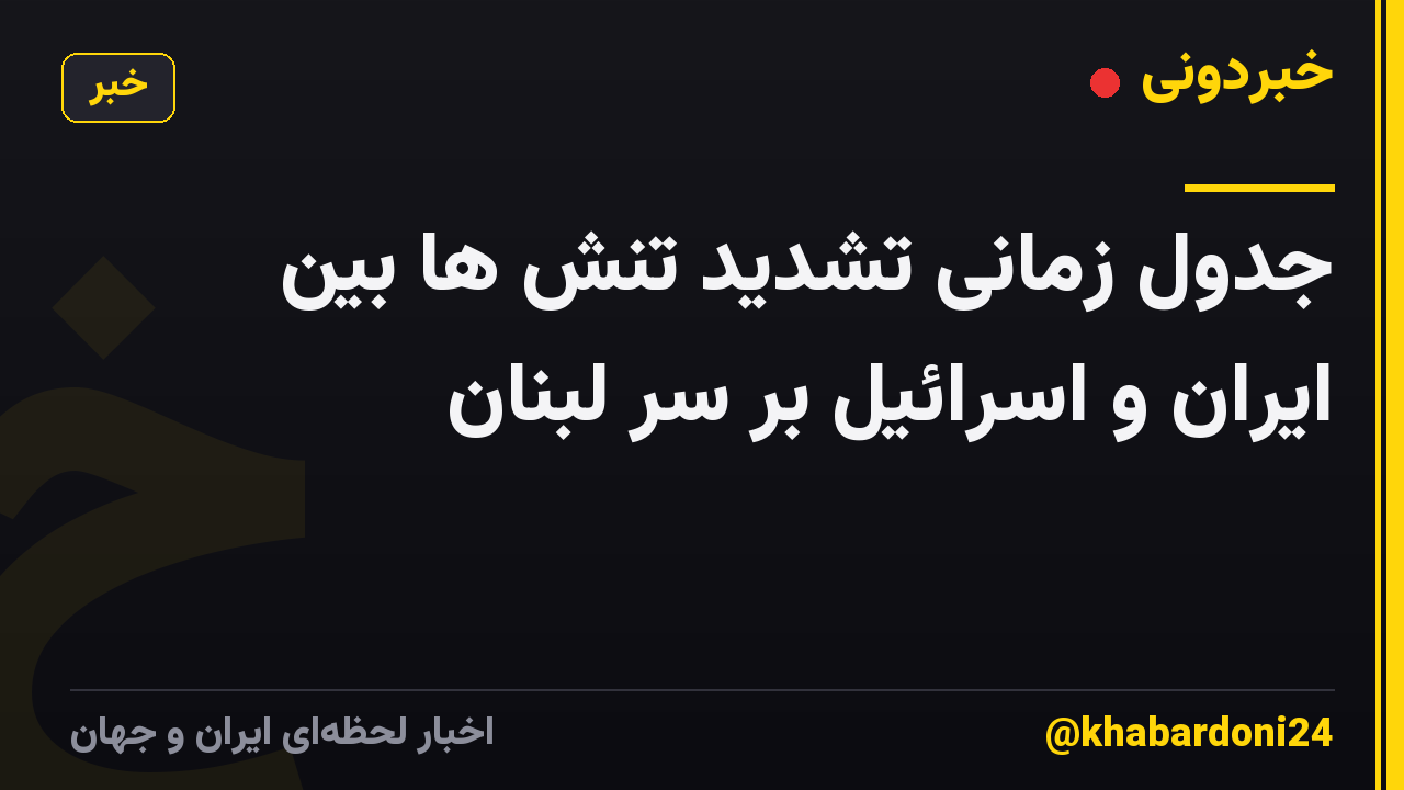 جدول زمانی تشدید تنش ها بین ایران و اسرائیل بر سر لبنان