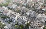 نمایی از محل اصابت موشک ایرانی در شرق نابلس
