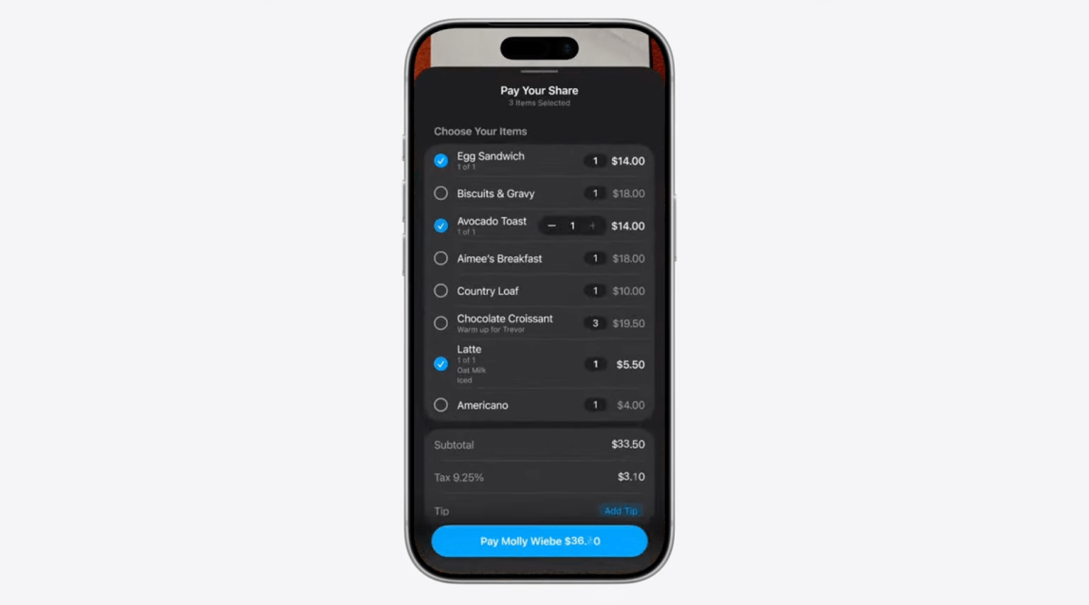 اپل در حال رفع سردرد تقسیم قبض با ویژگی جدید Siri in Camera است