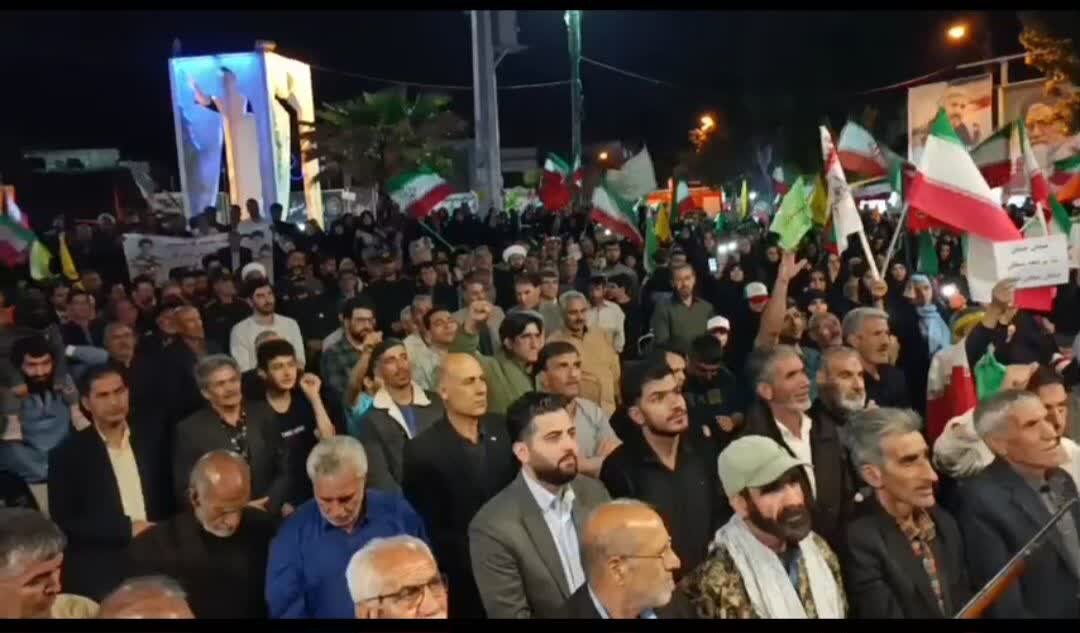 شعار «مرگ بر اسرائیل» مردم در خیابانهای کوهدشت