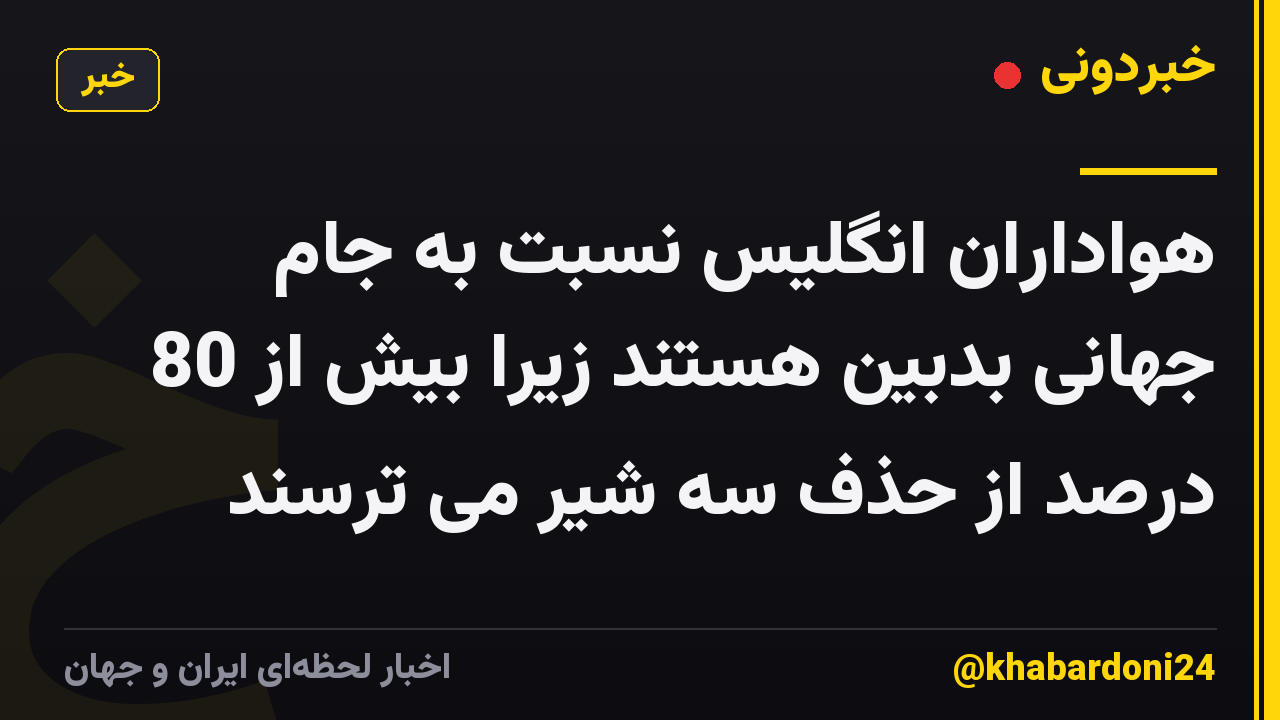 هواداران انگلیس نسبت به جام جهانی بدبین هستند زیرا بیش از 80 درصد از حذف سه شیر می ترسند