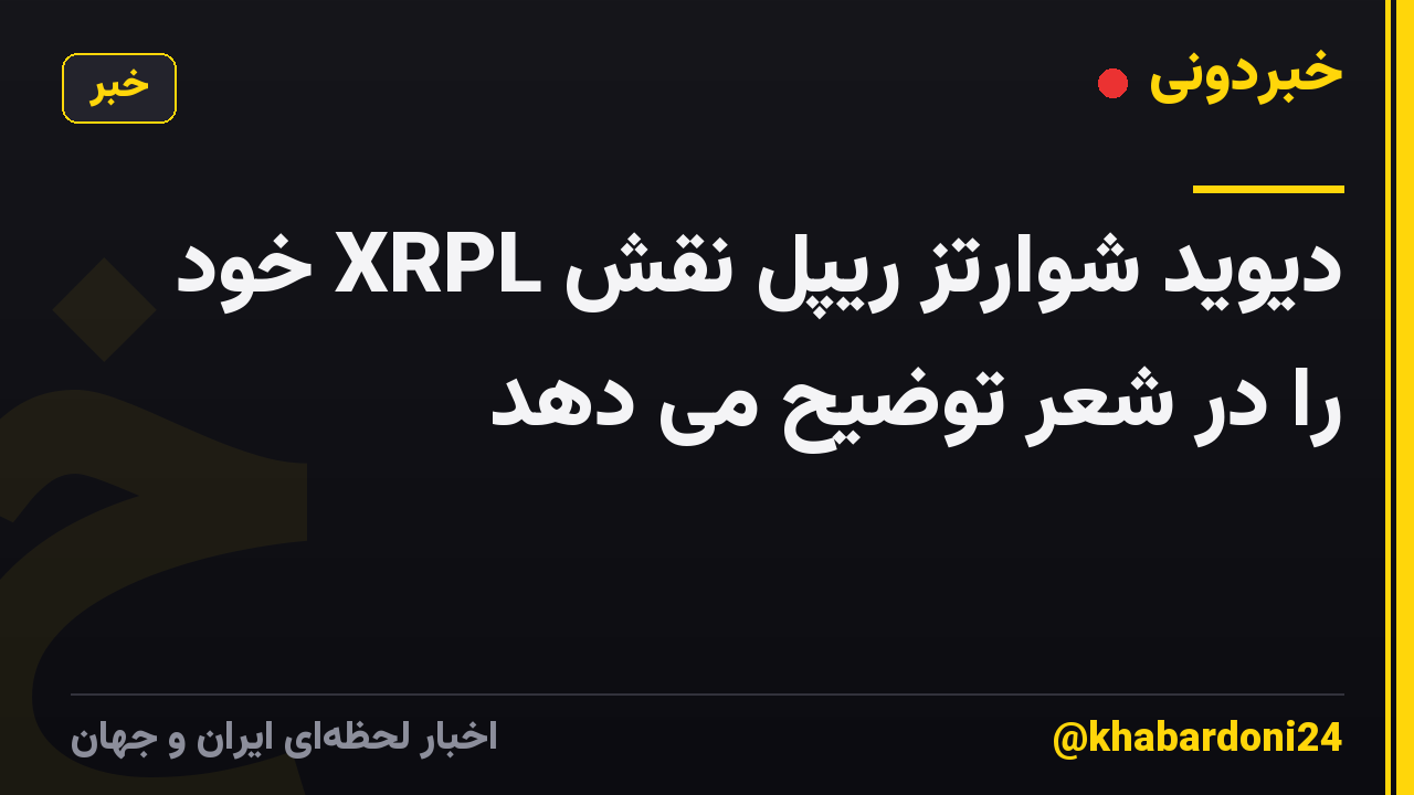 دیوید شوارتز ریپل نقش XRPL خود را در شعر توضیح می دهد