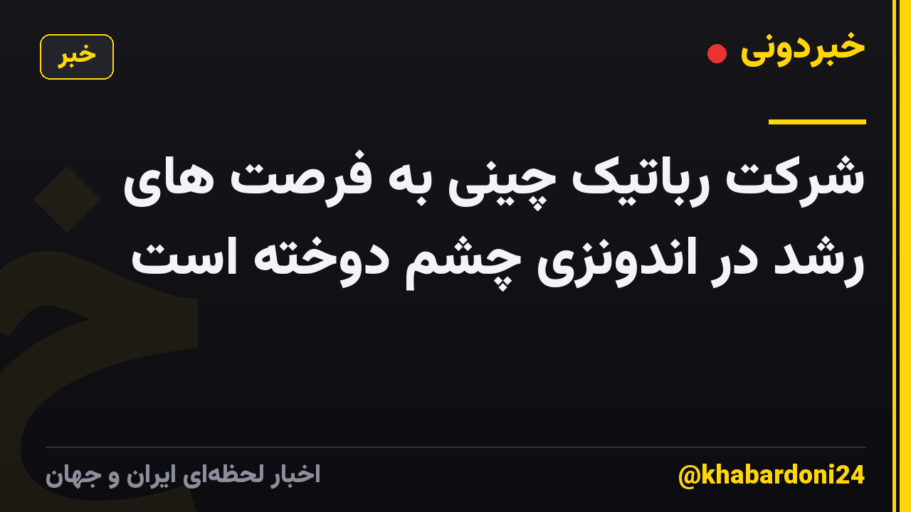 شرکت رباتیک چینی به فرصت های رشد در اندونزی چشم دوخته است