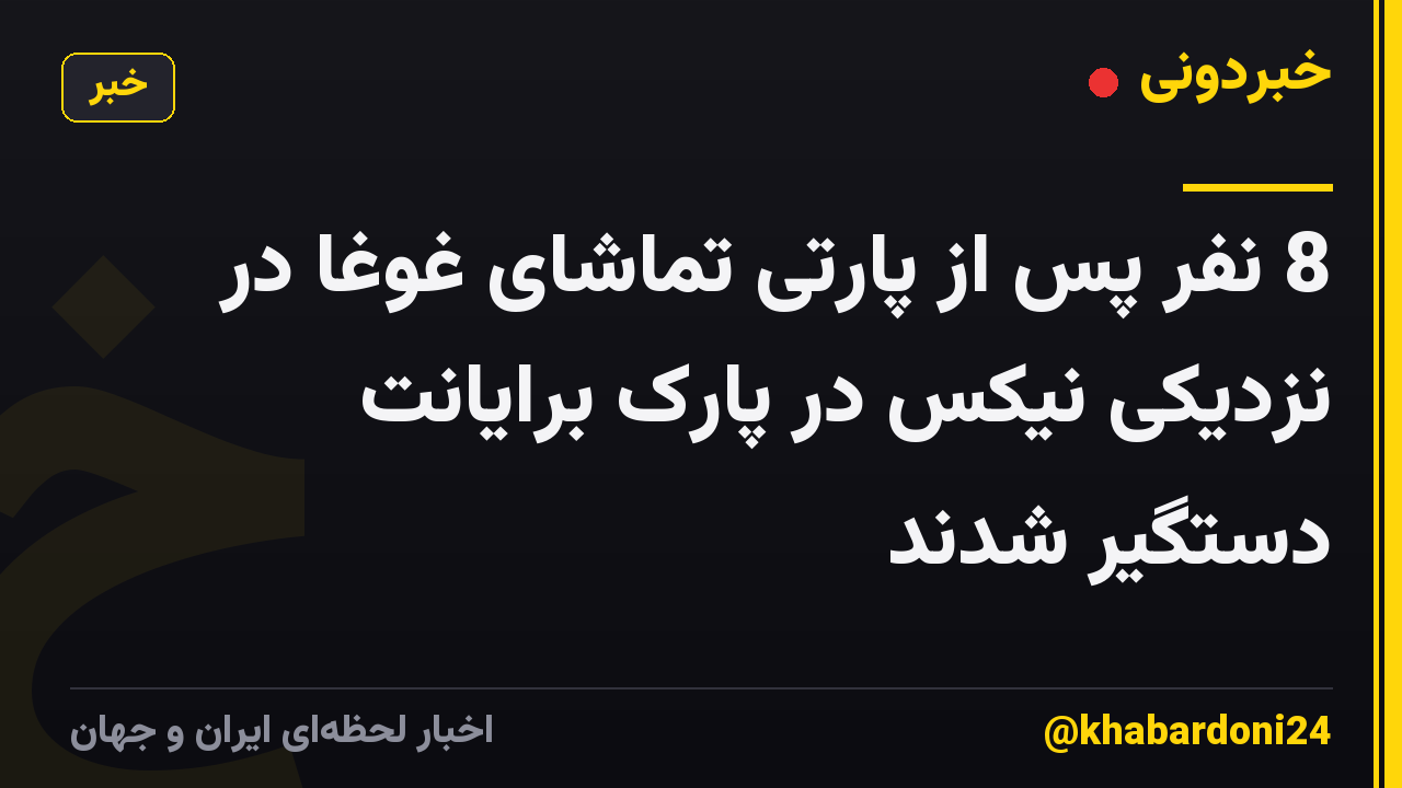 8 نفر پس از پارتی تماشای غوغا در نزدیکی نیکس در پارک برایانت دستگیر شدند