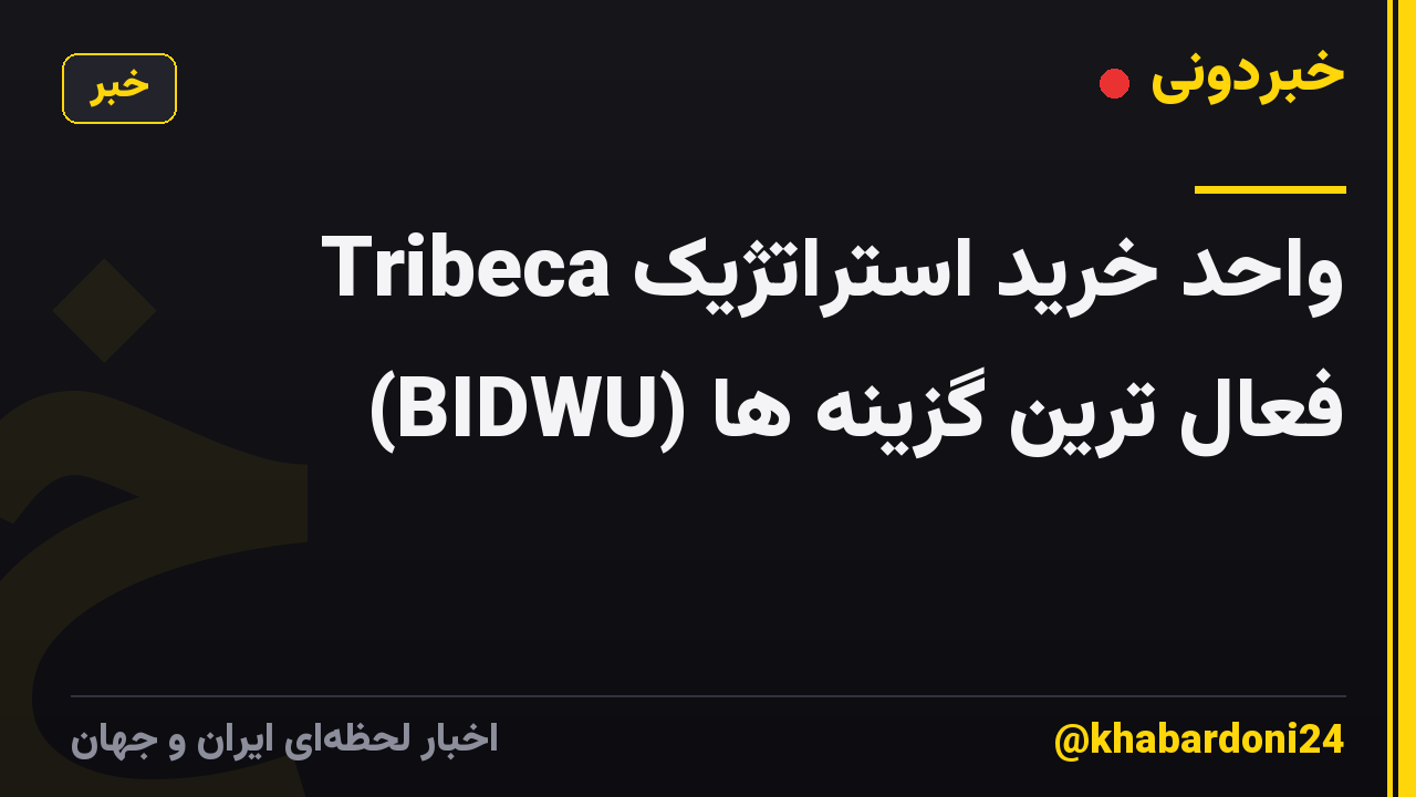 واحد خرید استراتژیک Tribeca (BIDWU) فعال ترین گزینه ها