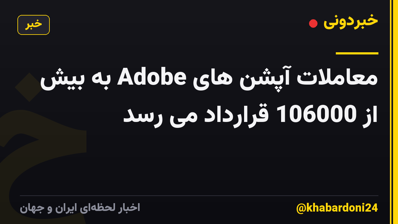 معاملات آپشن های Adobe به بیش از 106000 قرارداد می رسد