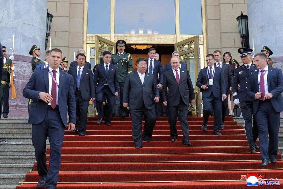 KCNA می‌گوید، کیم کره شمالی از روسیه حمایت کامل می‌کند و پیام روز ملی را برای پوتین ارسال می‌کند