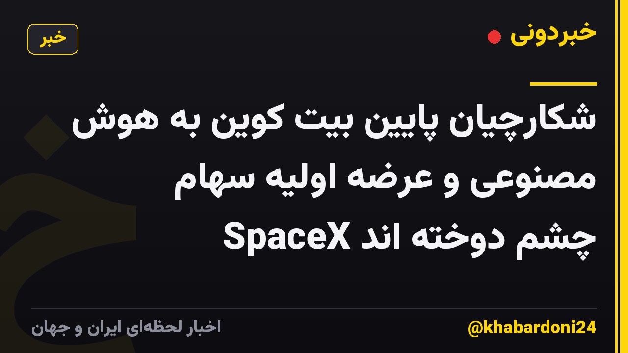 شکارچیان پایین بیت کوین به هوش مصنوعی و عرضه اولیه سهام SpaceX چشم دوخته اند