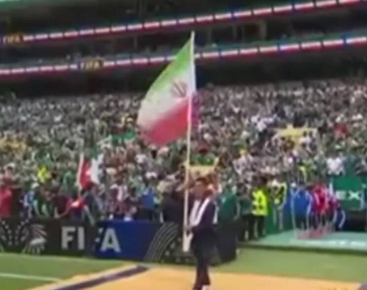 پرچم ایران در قلب آمریکا به اهتزاز در آمد