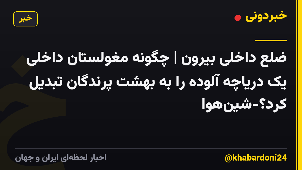 ضلع داخلی بیرون | چگونه مغولستان داخلی یک دریاچه آلوده را به بهشت پرندگان تبدیل کرد؟-شینهوا