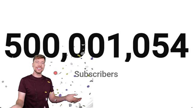 MrBeast با پشت سر گذاشتن 500 میلیون مشترک، تاریخ یوتیوب را ثبت می کند