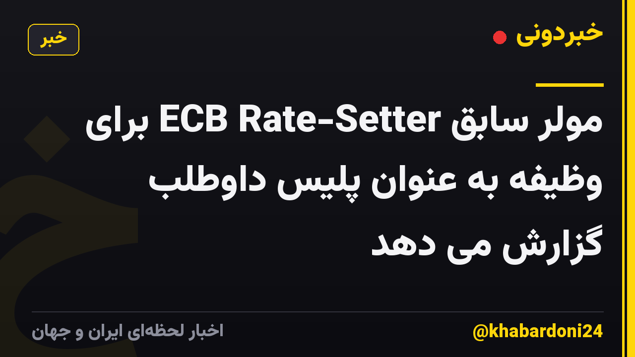 مولر سابق ECB Rate-Setter برای وظیفه به عنوان پلیس داوطلب گزارش می دهد