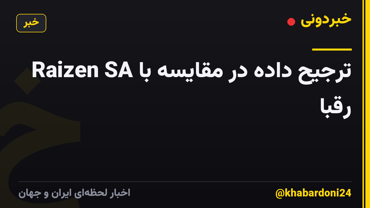 Raizen SA ترجیح داده در مقایسه با رقبا