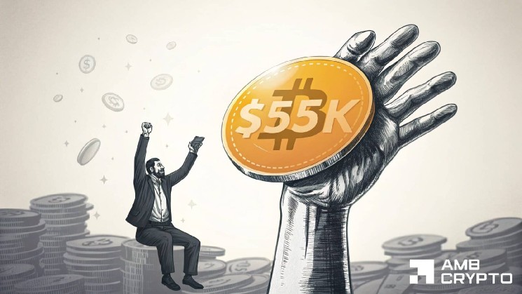 بیت کوین – چرا قیمت به 55 هزار دلار می رسد قبل از صعود 100 هزار دلاری منطقی است