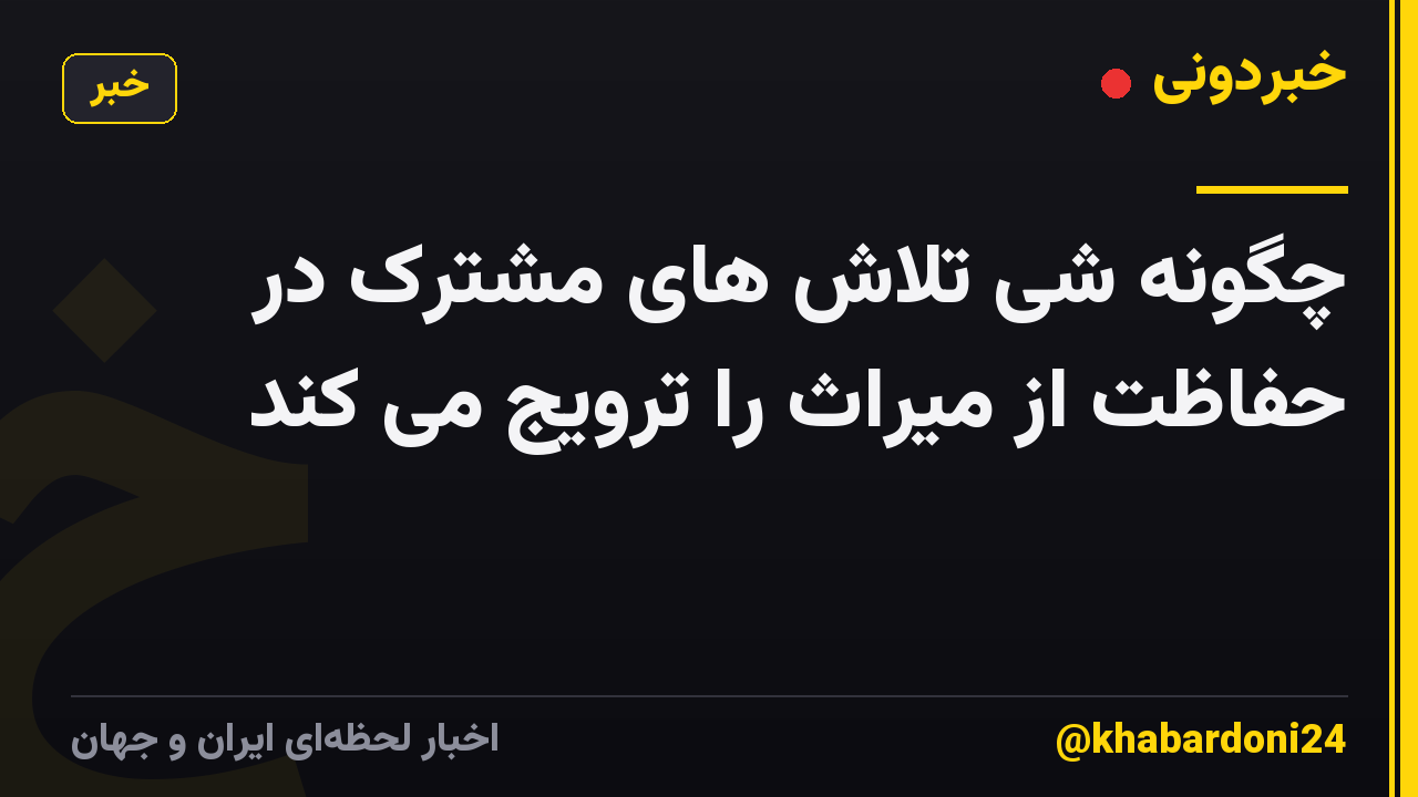 چگونه شی تلاش های مشترک در حفاظت از میراث را ترویج می کند