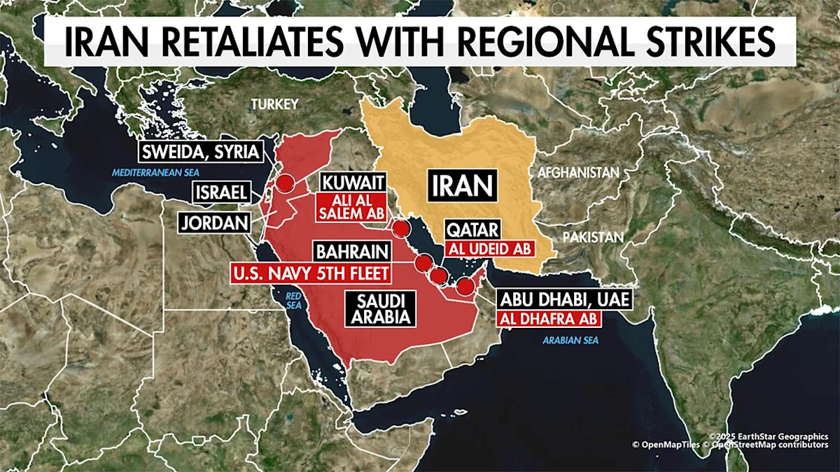 کشورهای حاشیه خلیج فارس حملات تلافی جویانه ایران به خاک خود را در پی عملیات آمریکا و اسرائیل محکوم می کنند