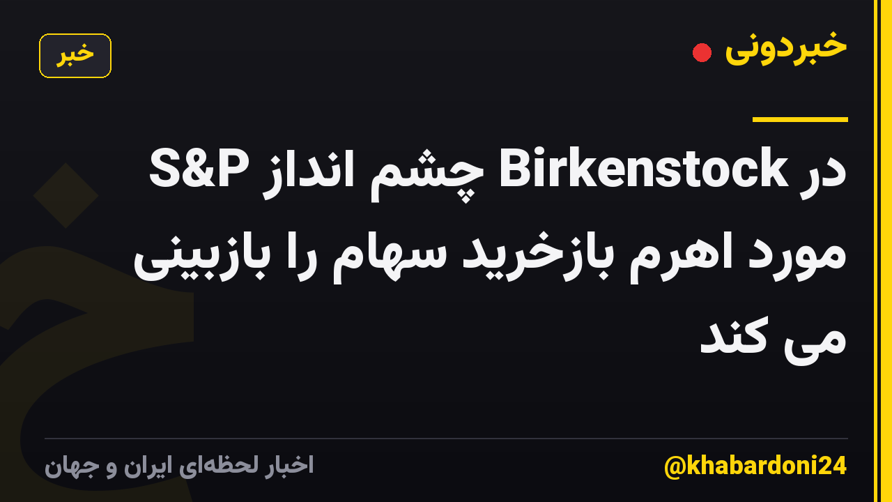S&P چشم انداز Birkenstock در مورد اهرم بازخرید سهام را بازبینی می کند