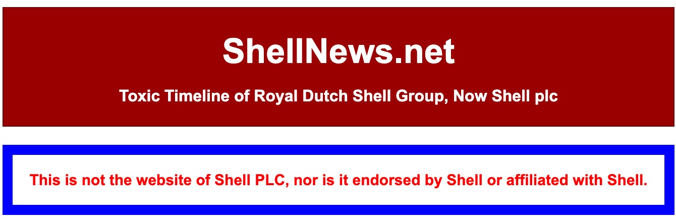 جدول زمانی سمی گروه رویال داچ شل، Now Shell plc