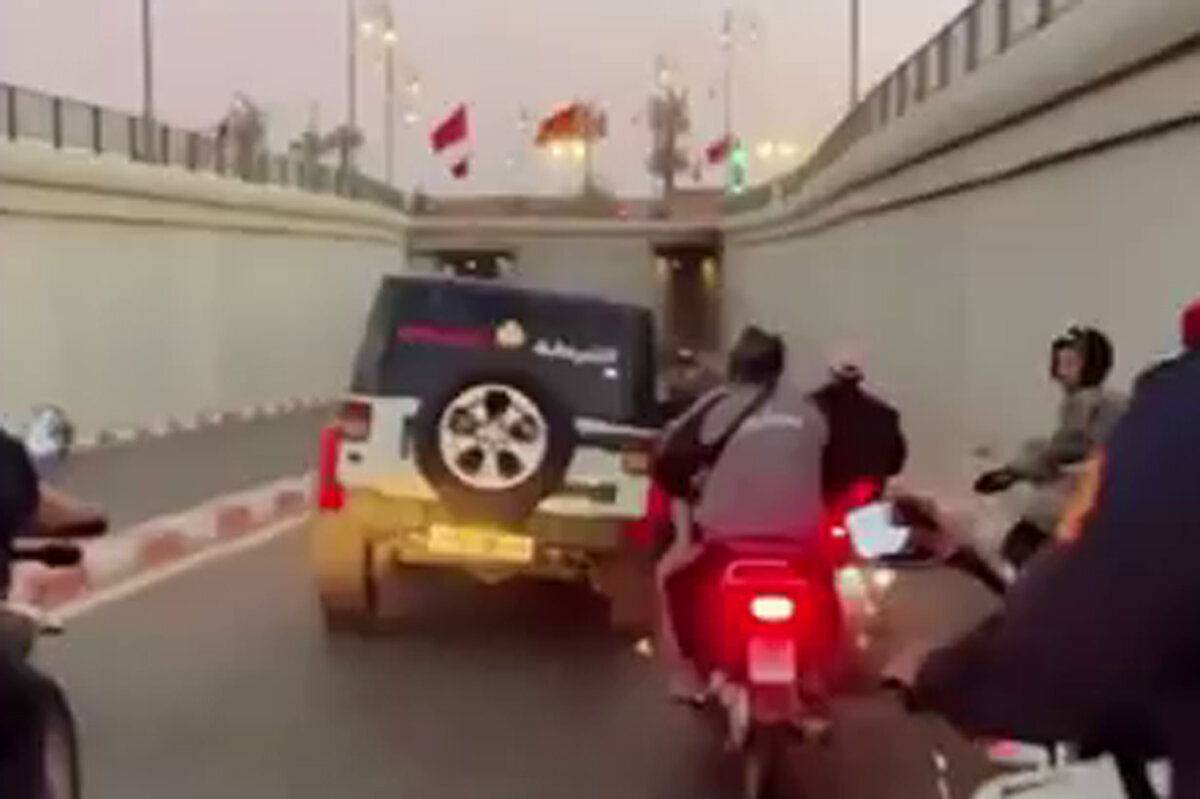 ببینید | تعقیبوگریز پرهیجان در مراکش؛ سارق خودروی پلیس را دزدید!