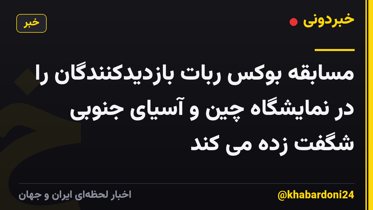 مسابقه بوکس ربات بازدیدکنندگان را در نمایشگاه چین و آسیای جنوبی شگفت زده می کند