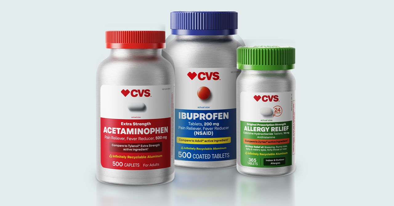 CVS در حال تغییر به بطری های قرص آلومینیومی است