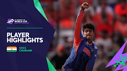 Sree Charani هلند را در یک چرخش داشت | نکات برجسته بازیکن | T20WC زنانه 2026
