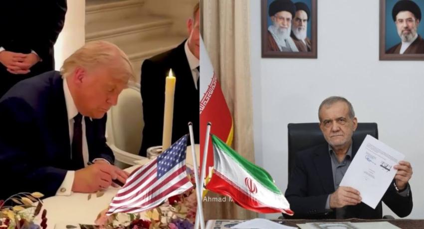 روسای جمهور آمریکا و ایران قرارداد صلح اولیه را به صورت دیجیتالی و از راه دور امضا کردند