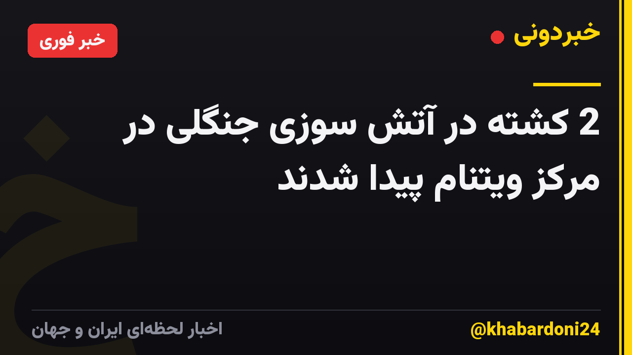 2 کشته در آتش سوزی جنگلی در مرکز ویتنام پیدا شدند