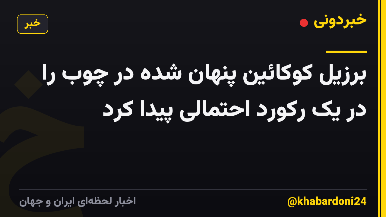 برزیل کوکائین پنهان شده در چوب را در یک رکورد احتمالی پیدا کرد