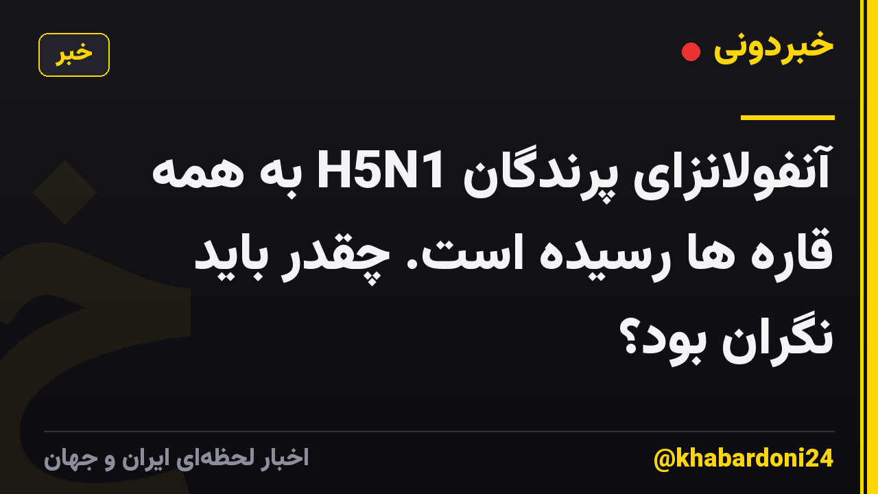 آنفولانزای پرندگان H5N1 به همه قاره ها رسیده است. چقدر باید نگران بود؟