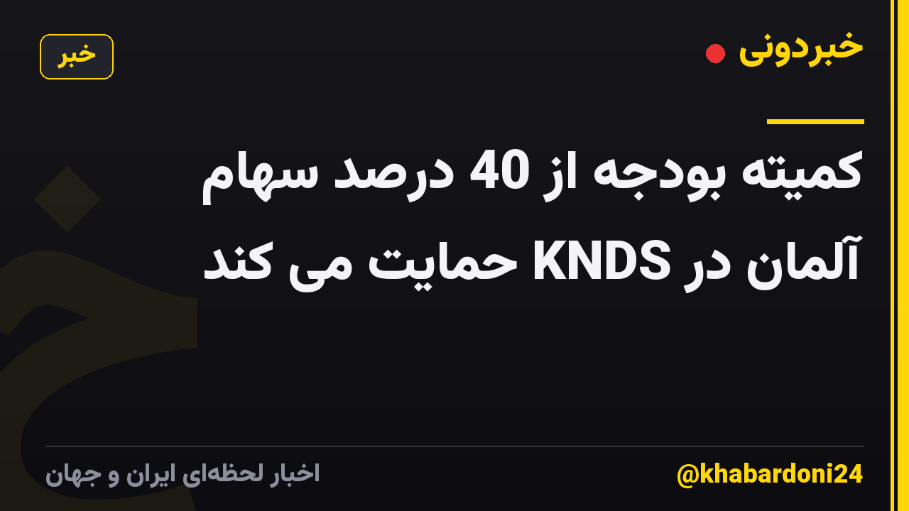 کمیته بودجه از 40 درصد سهام آلمان در KNDS حمایت می کند