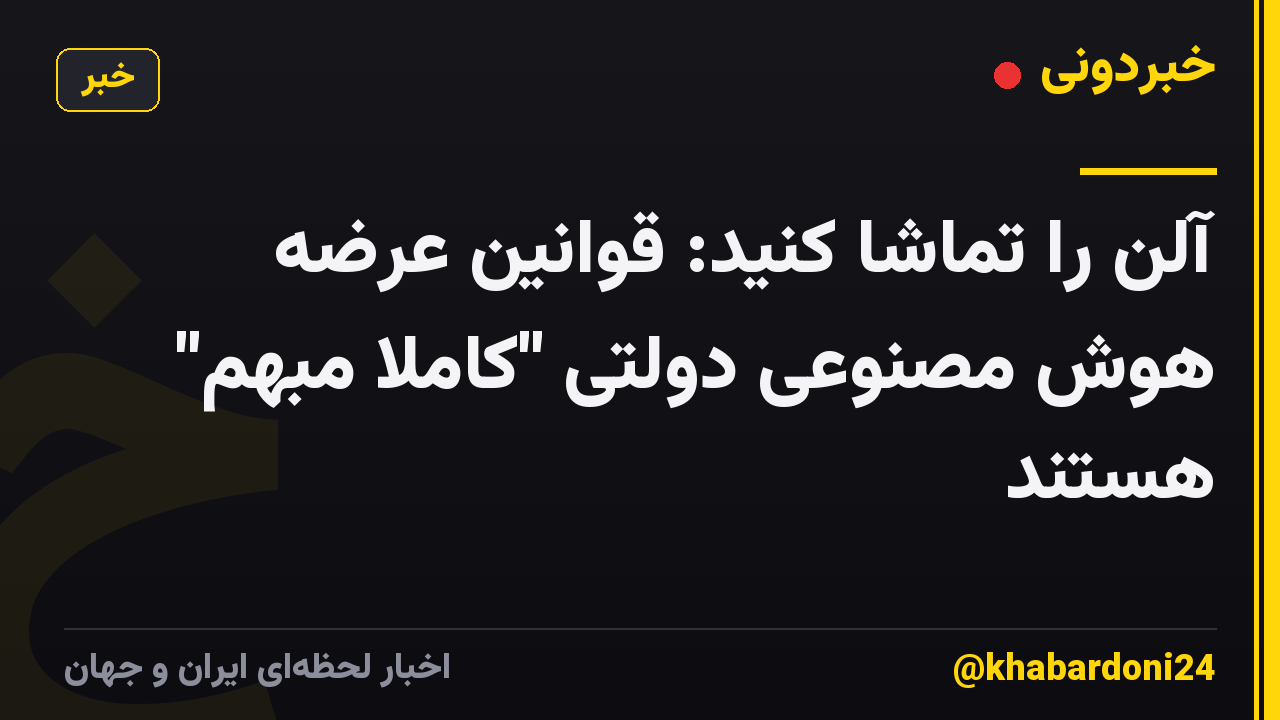 آلن را تماشا کنید: قوانین عرضه هوش مصنوعی دولتی "کاملا مبهم" هستند