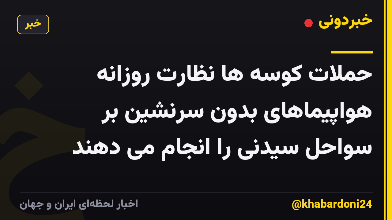 حملات کوسه ها نظارت روزانه هواپیماهای بدون سرنشین بر سواحل سیدنی را انجام می دهند