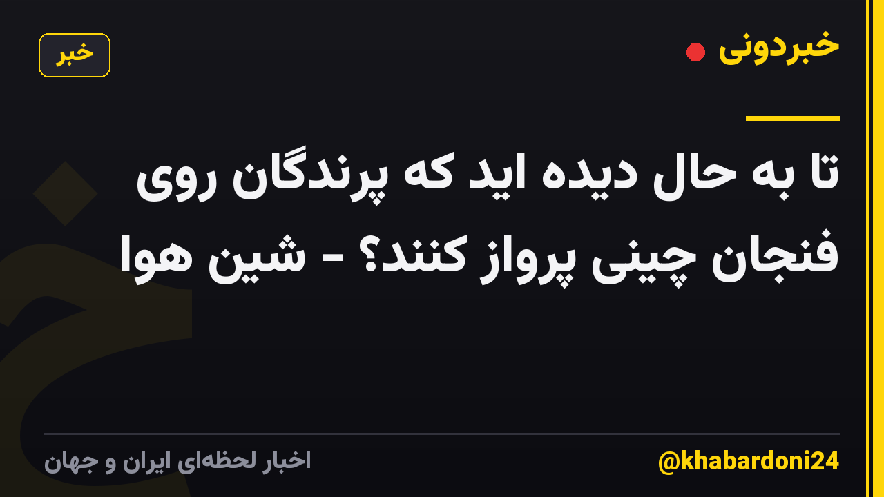 تا به حال دیده اید که پرندگان روی فنجان چینی پرواز کنند؟ - شین هوا