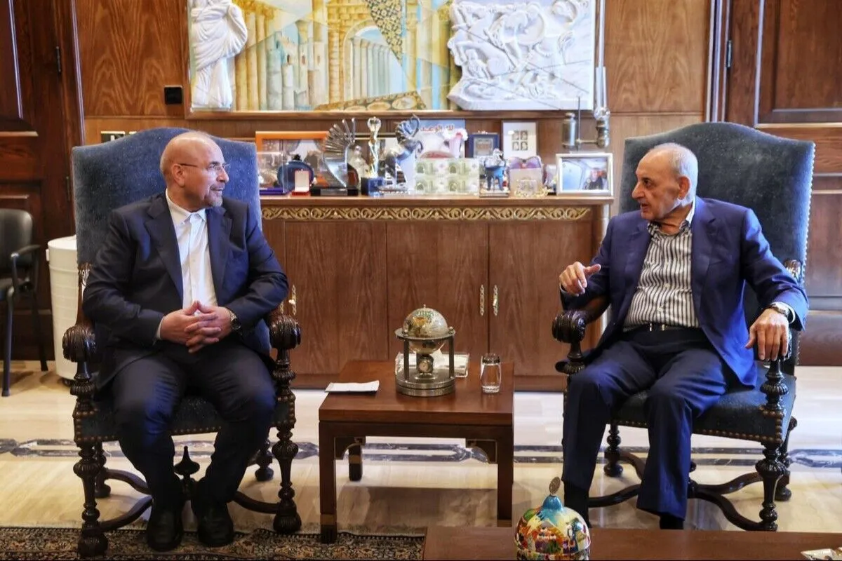 گفت‌وگوی قالیباف و رئیس پارلمان لبنان درباره شرایط لبنان و مسائل دو جانبه