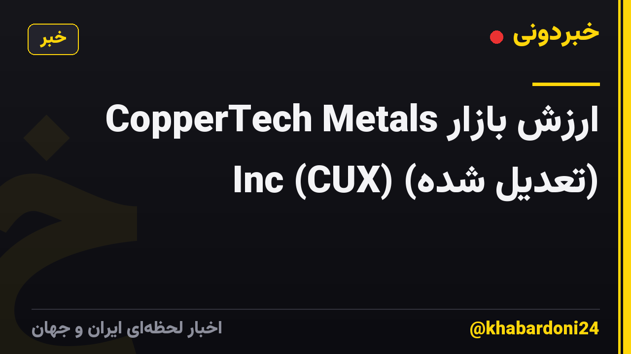ارزش بازار CopperTech Metals Inc (CUX) (تعدیل شده)