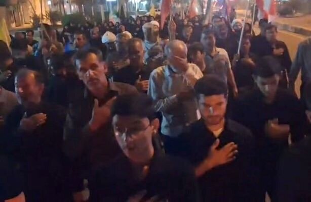راهپیمایی شبانه مردم انقلابی آبدان