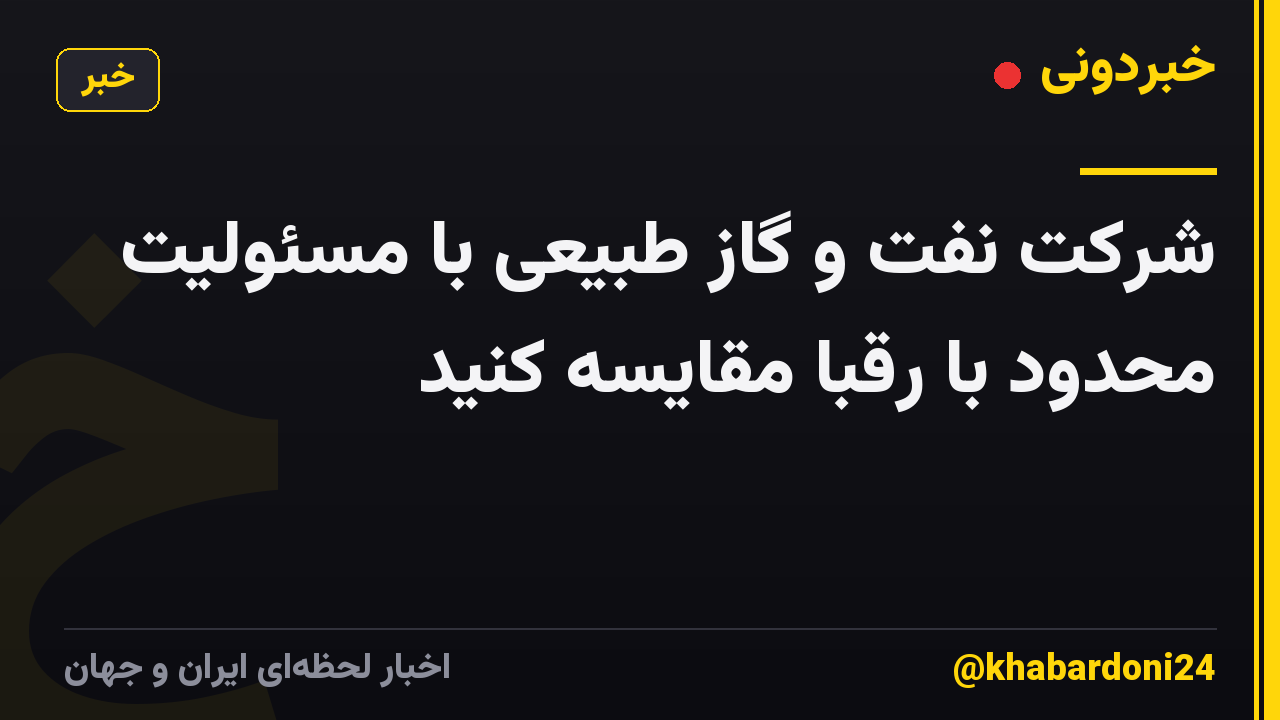 شرکت نفت و گاز طبیعی با مسئولیت محدود با رقبا مقایسه کنید