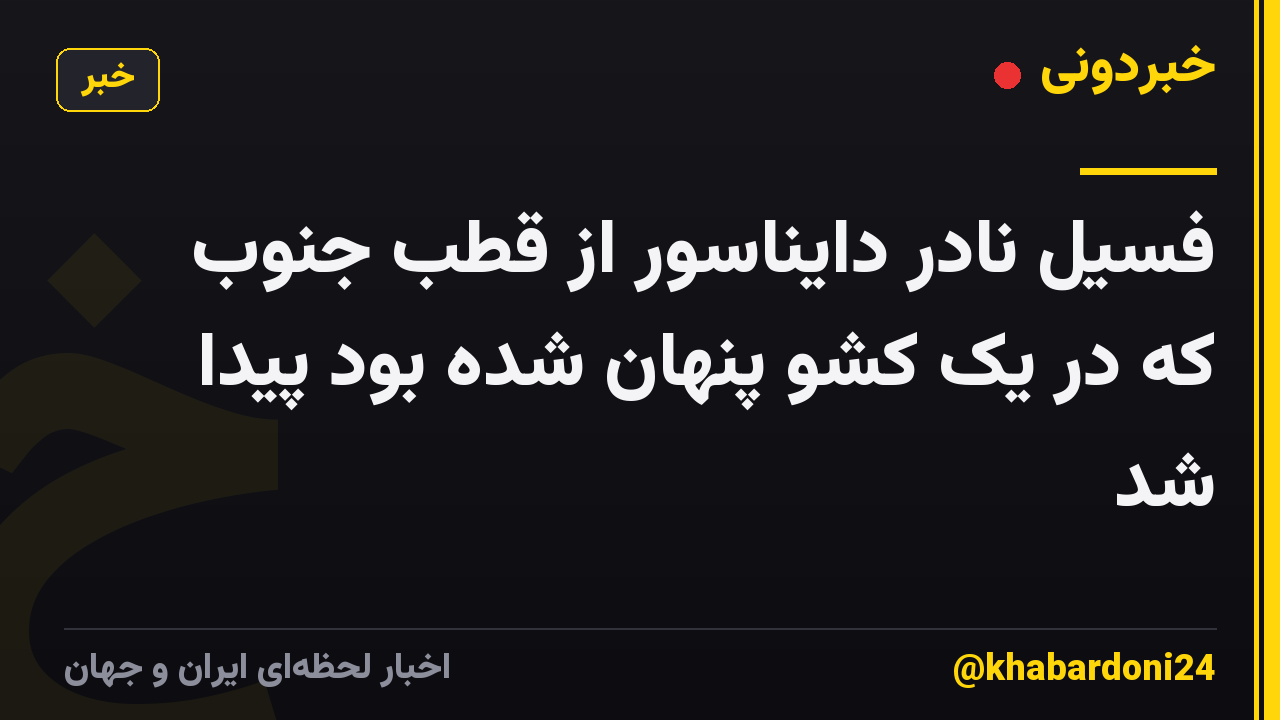 فسیل نادر دایناسور از قطب جنوب که در یک کشو پنهان شده بود پیدا شد