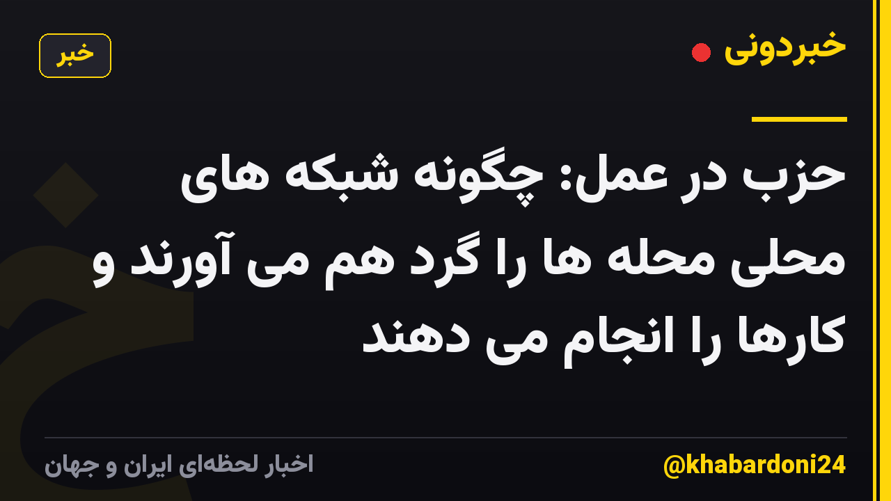 حزب در عمل: چگونه شبکه های محلی محله ها را گرد هم می آورند و کارها را انجام می دهند