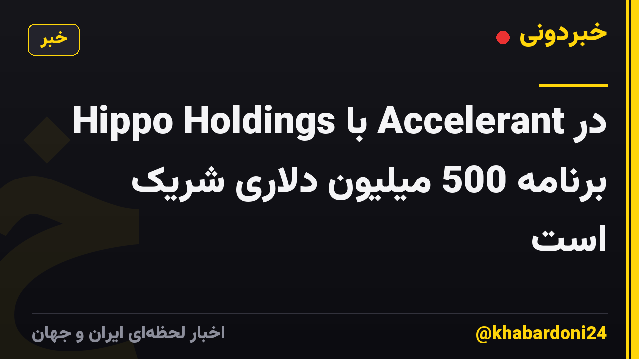 Hippo Holdings با Accelerant در برنامه 500 میلیون دلاری شریک است