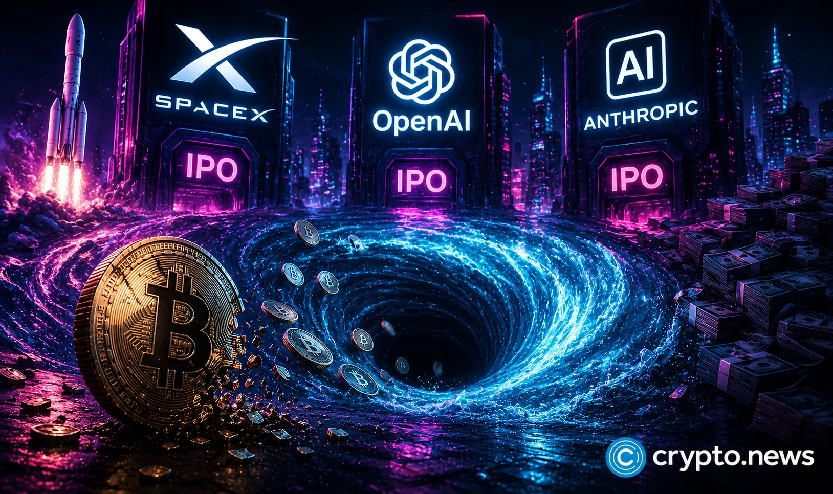 آیا امواج SpaceX، OpenAI و Anthropic IPO می توانند نقدینگی ارزهای دیجیتال را تخلیه کنند؟