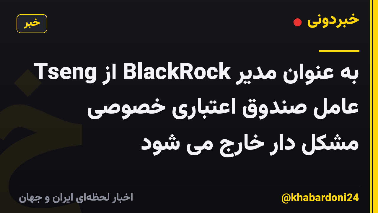 Tseng از BlackRock به عنوان مدیر عامل صندوق اعتباری خصوصی مشکل دار خارج می شود
