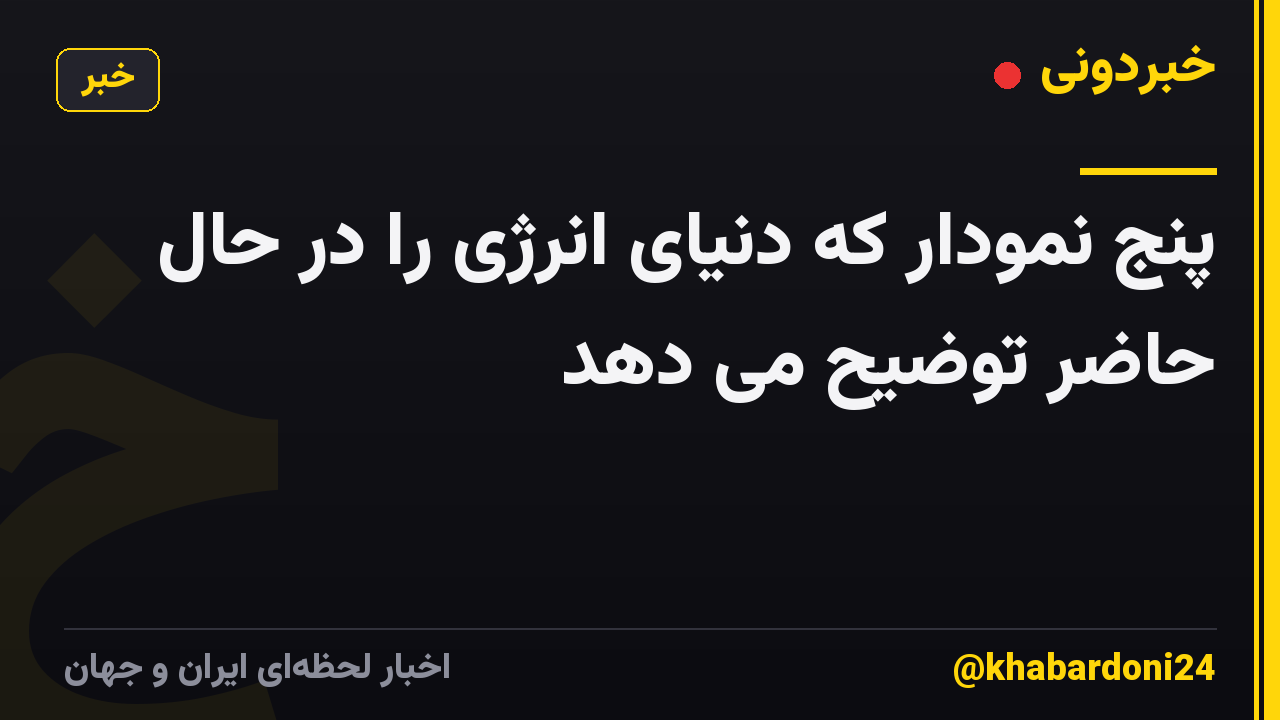 پنج نمودار که دنیای انرژی را در حال حاضر توضیح می دهد