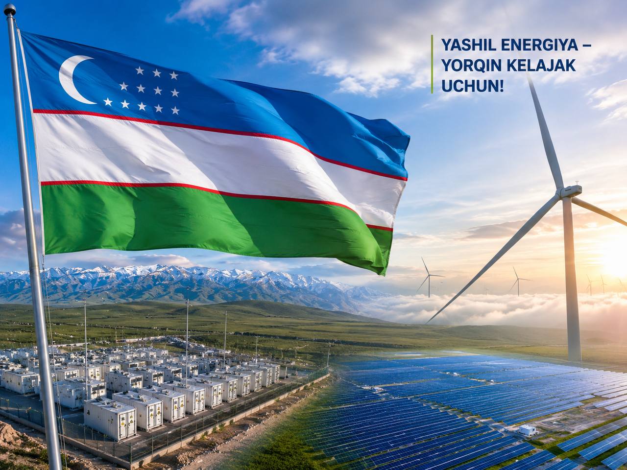 تولید برق خورشیدی و بادی ازبکستان در نیمه اول سال 2026 به 6 میلیارد کیلووات ساعت رسید