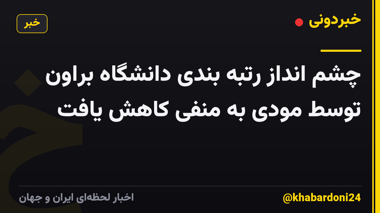 چشم انداز رتبه بندی دانشگاه براون توسط مودی به منفی کاهش یافت