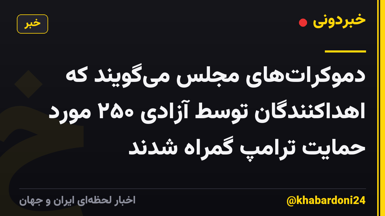 دموکراتهای مجلس میگویند که اهداکنندگان توسط آزادی ۲۵۰ مورد حمایت ترامپ گمراه شدند