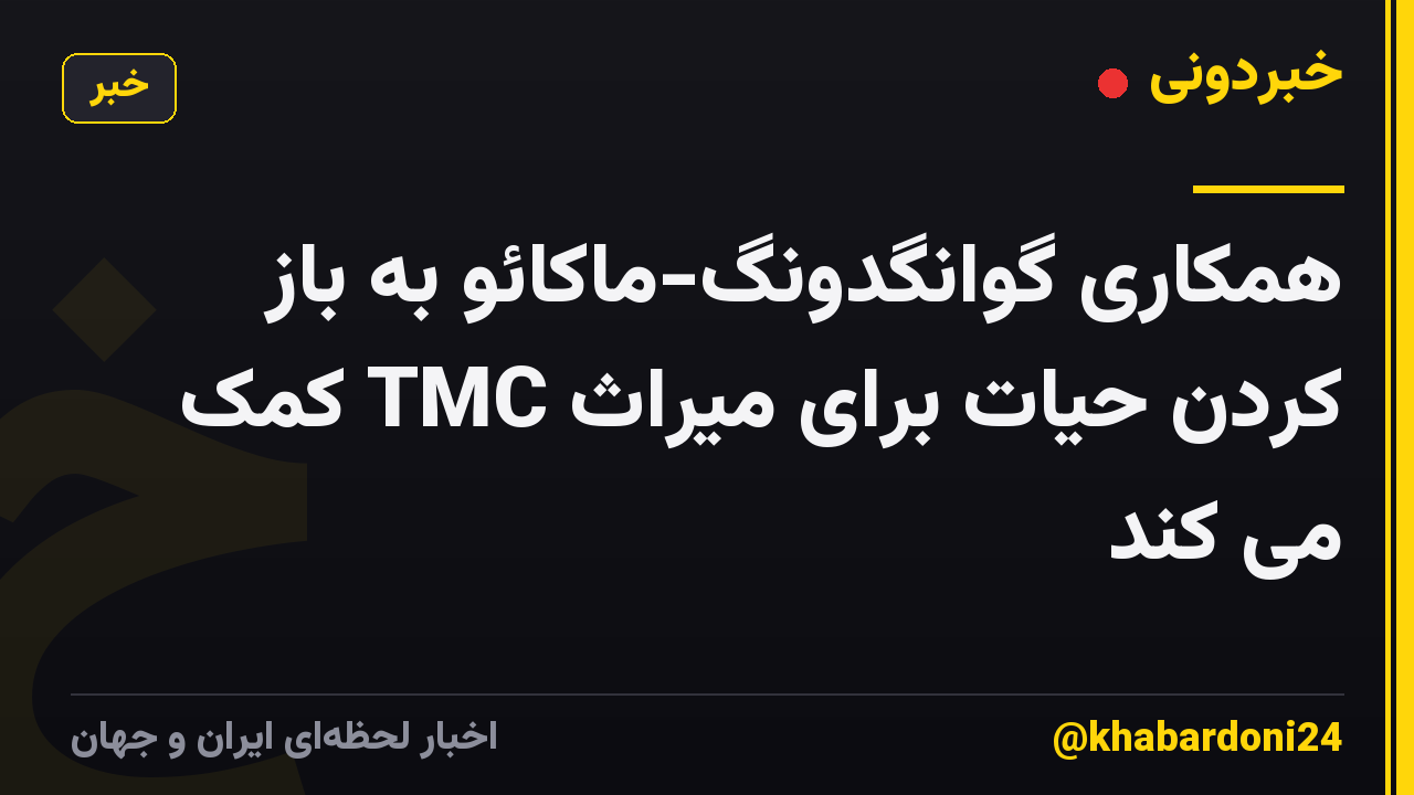 همکاری گوانگدونگ-ماکائو به باز کردن حیات برای میراث TMC کمک می کند
