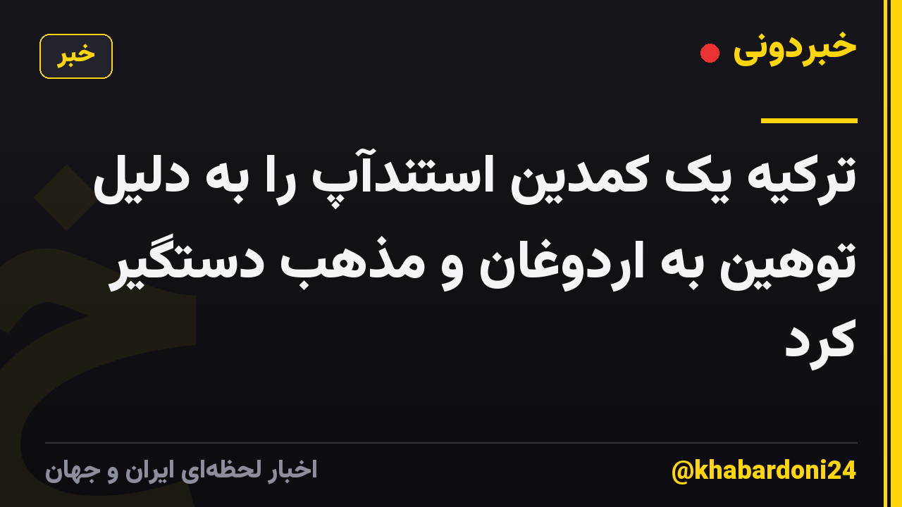 ترکیه یک کمدین استندآپ را به دلیل توهین به اردوغان و مذهب دستگیر کرد